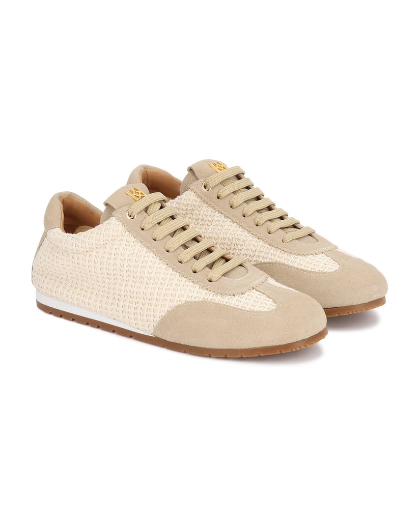 Kazar-Sneakers-aus-natürlichen-Materialien-mit-dezenter-Textur-weiss