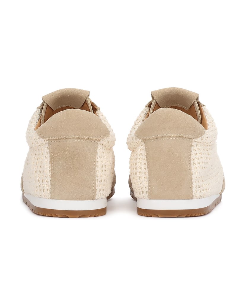 Kazar-Sneakers-aus-natürlichen-Materialien-mit-dezenter-Textur-weiss