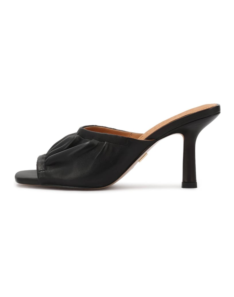 Kazar-Mules-flip-flops-mit-Crinkle-Schaft-und-Zehenschlaufe-schwarz