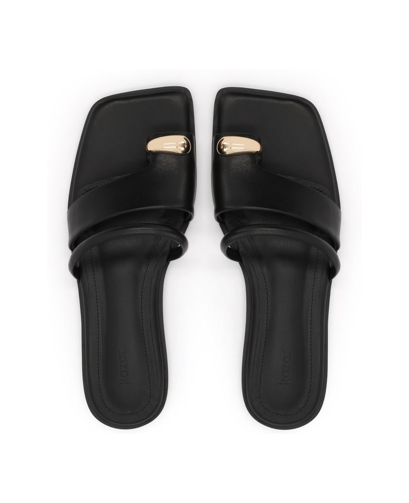 Kazar-Schwarze-Mules-mit-Schmuckelementen-an-der-Fußspitze-schwarz