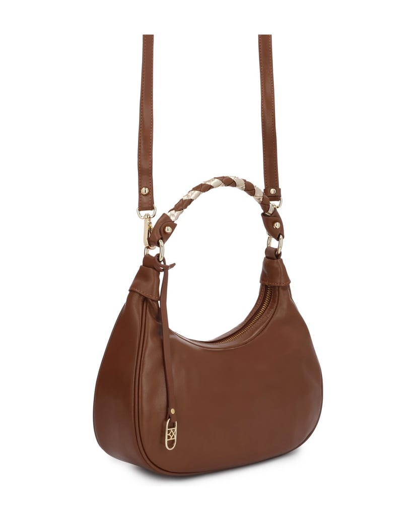 Kazar-Hobo-Tasche-aus-Leder-auf-der-Schulter-braun