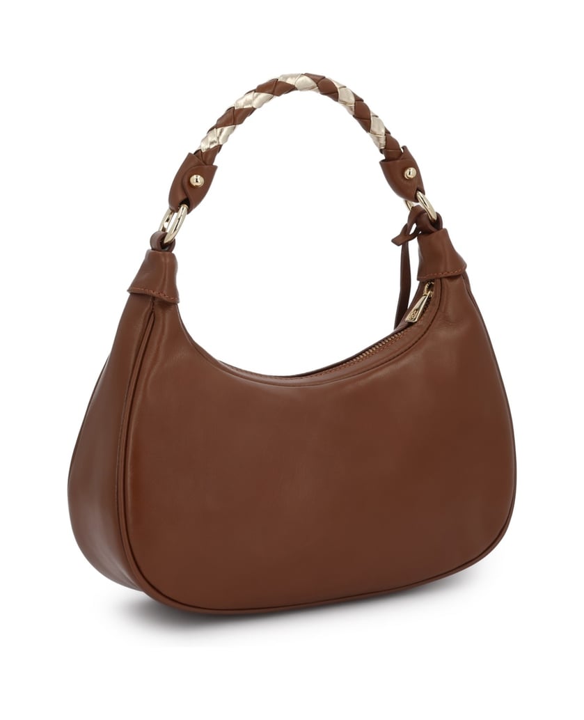Kazar-Hobo-Tasche-aus-Leder-auf-der-Schulter-braun