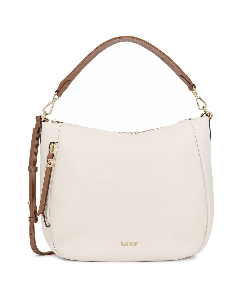 Kazar-Taschen-aus-weißem-Leder-mit-kontrastierenden-Details-weiss