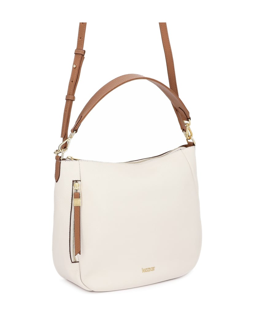 Kazar-Taschen-aus-weißem-Leder-mit-kontrastierenden-Details-weiss
