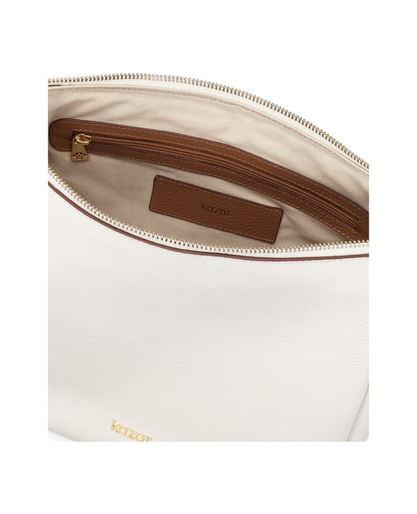 Kazar-Taschen-aus-weißem-Leder-mit-kontrastierenden-Details-weiss