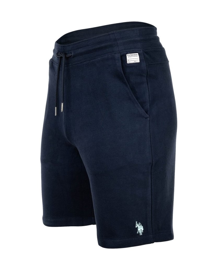 U.S.-POLO-Herren-Shorts-1er-Pack-Diagonal-Fleece-Caarbon-Finsih-Sweatshort-dunkelblau