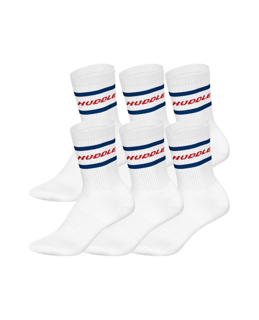 HUDDLE-Unisex-Socken-6er-Pack-HUDDLE-6pk-Crew-Socks-Stripe-mehrfarbig