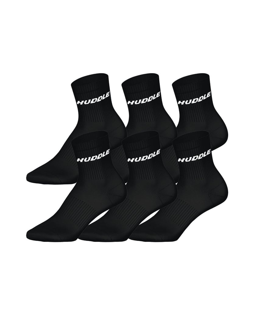 HUDDLE-Unisex-Socken-6er-Pack-HUDDLE--6pk-Short-Crew-Socks-schwarz