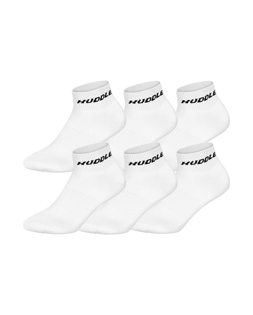 HUDDLE-Unisex-Socken-6er-Pack-HUDDLE-6pk-Quarter-Socks-weiss