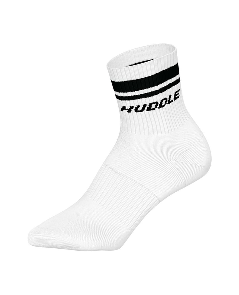 HUDDLE-Unisex-Socken-6er-Pack-HUDDLE-6pk-Short-Crew-Socks-Double-Stripe-weiss