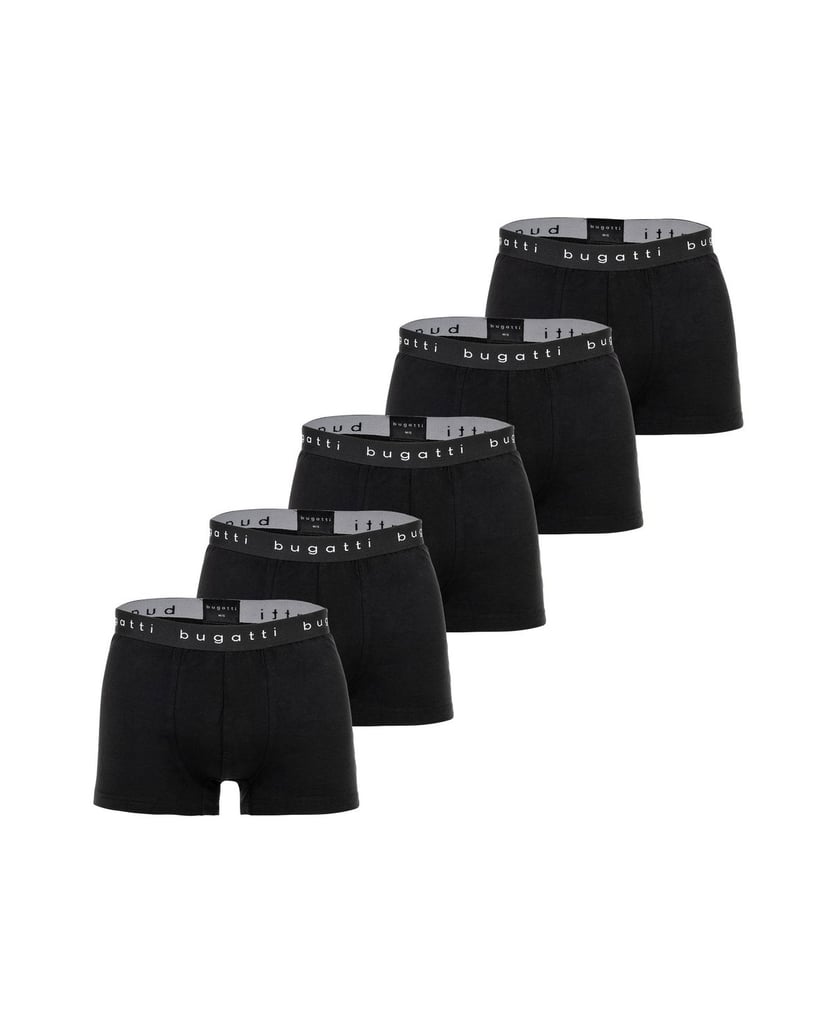 BUGATTI-Herren-Boxershort-5er-Pack-schwarz