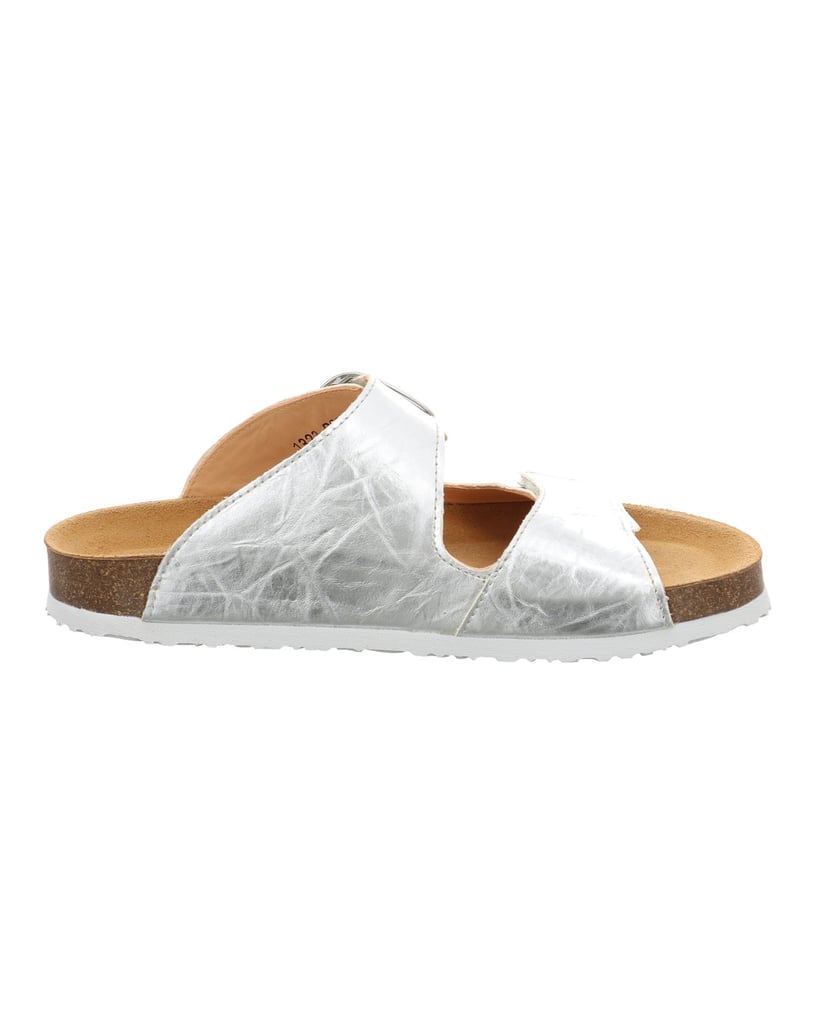 Think-Tieffußbett-Pantolette-CRISSI-silber