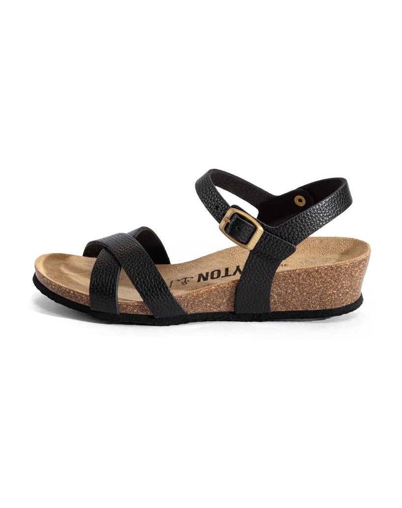 Bayton-Leather-women-sandals-CANBERRA-schwarz