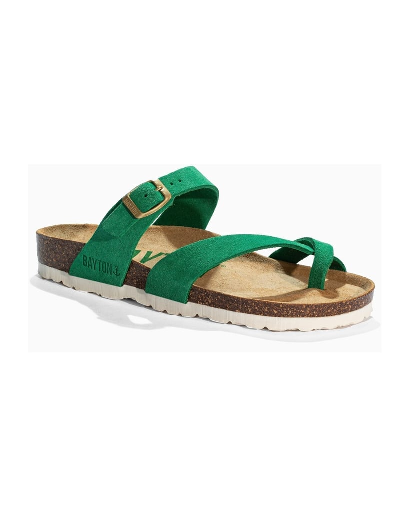 Bayton-Sandalen-WILDLEDER-Damen-DIANE-grün