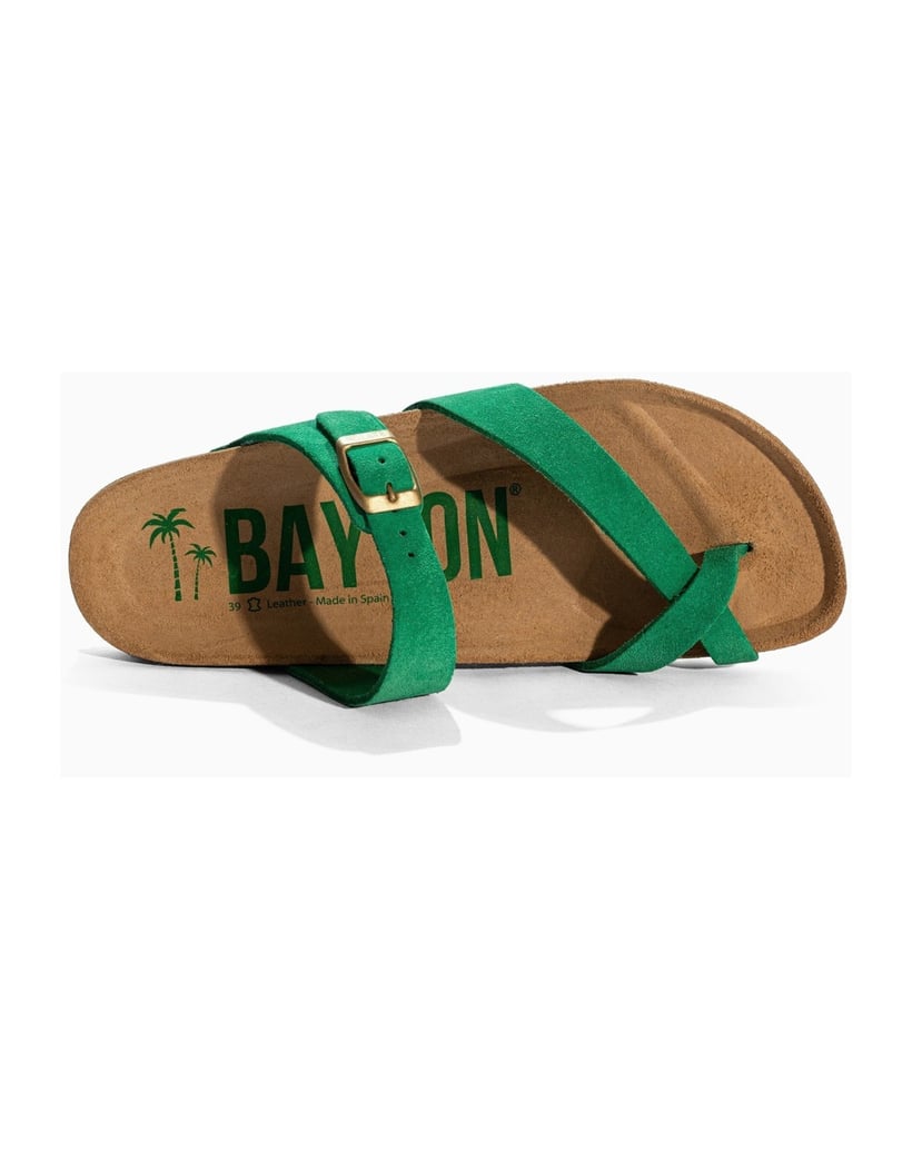 Bayton-Sandalen-WILDLEDER-Damen-DIANE-grün