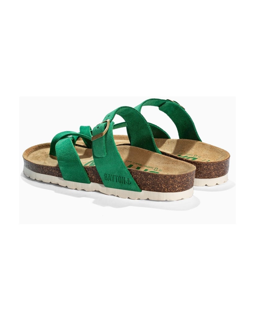 Bayton-Sandalen-WILDLEDER-Damen-DIANE-grün