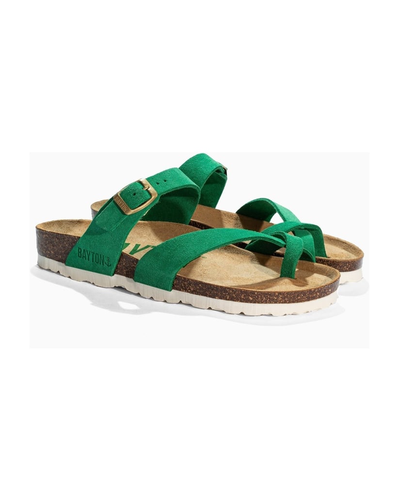 Bayton-Sandalen-WILDLEDER-Damen-DIANE-grün