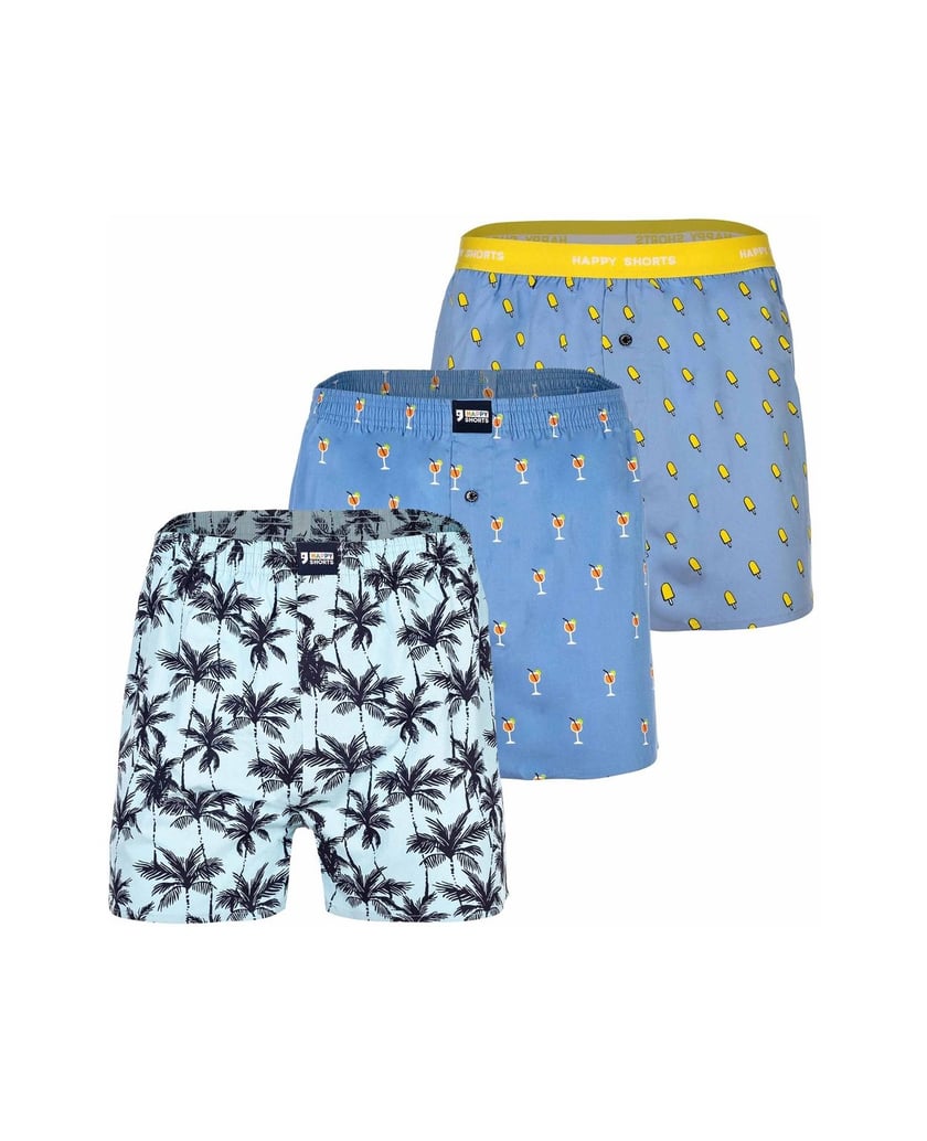 Happy-Shorts-Herren-Web-Boxershorts-3er-Pack-American-Boxershorts-multicolor