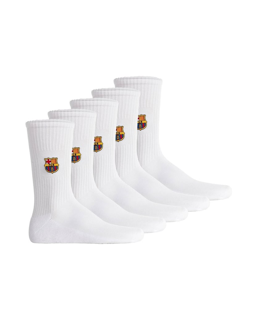 FC-Barcelona-Unisex-Socken-5er-Pack-FCB-Crew-Socks-5-Pack-Embroidery-weiss