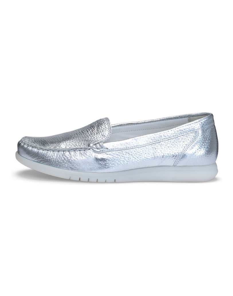 VITAFORM-Hirschleder-Slipper-silber