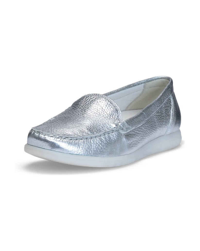 VITAFORM-Hirschleder-Slipper-silber