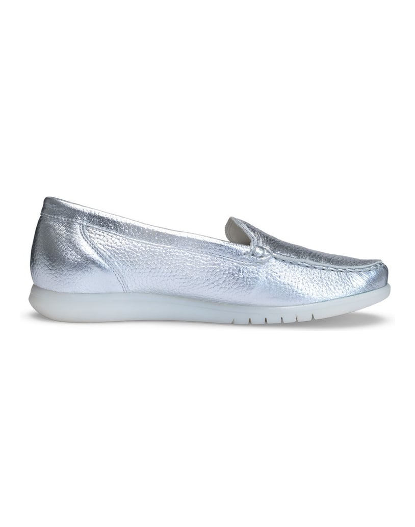 VITAFORM-Hirschleder-Slipper-silber