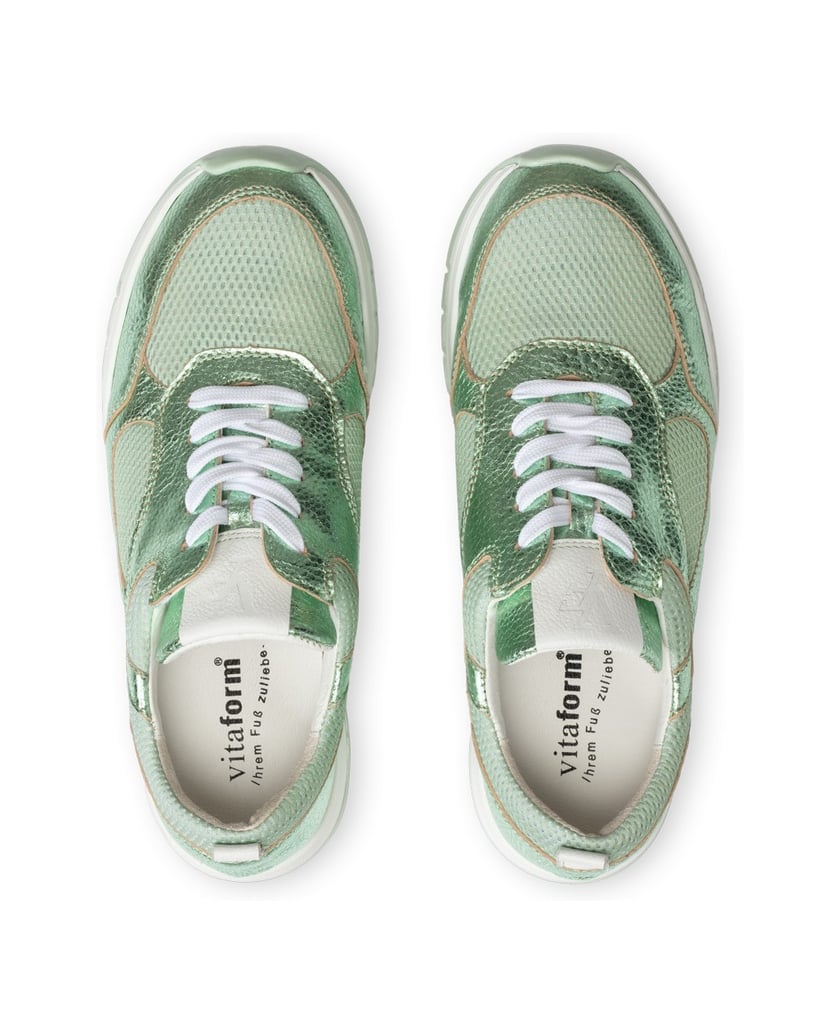 VITAFORM-Softnappaleder-Sneaker-hellgrün