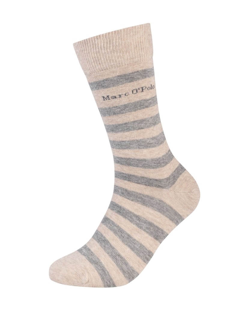 Marc-O´Polo-Socken-Classics-Organic-Bold-Stripes-beige