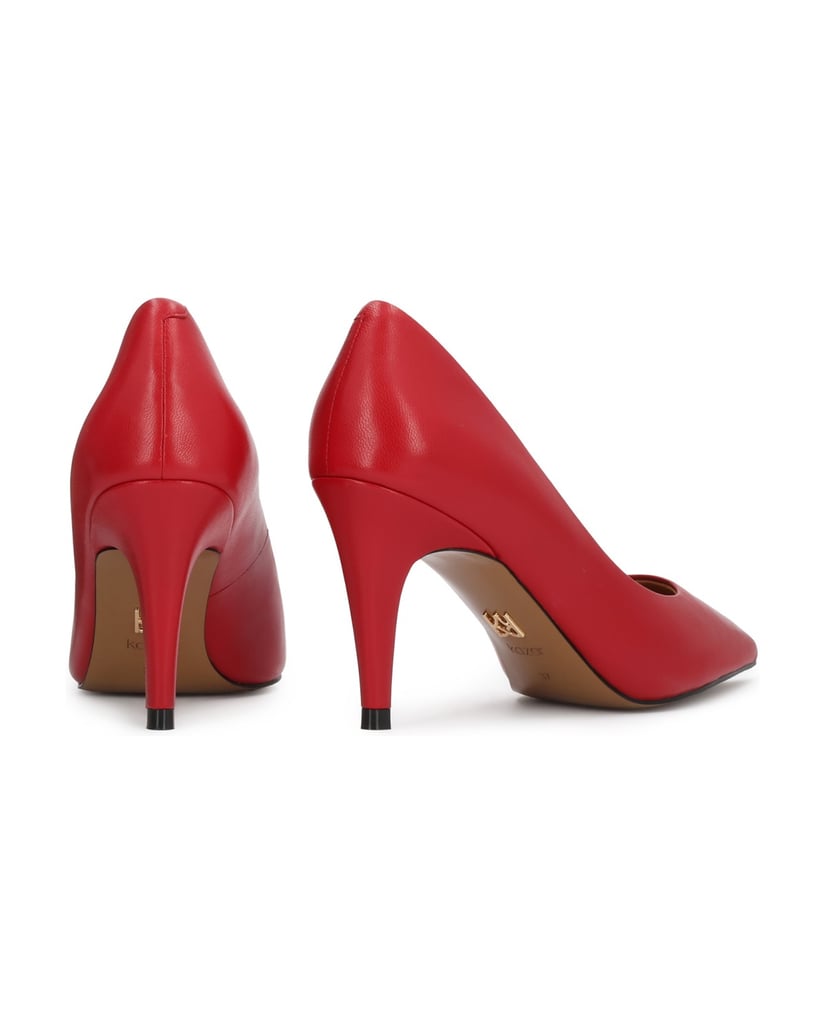Kazar-Pumps-aus-rotem-Leder-in-Rot-mit-schlankem-Absatz-rot