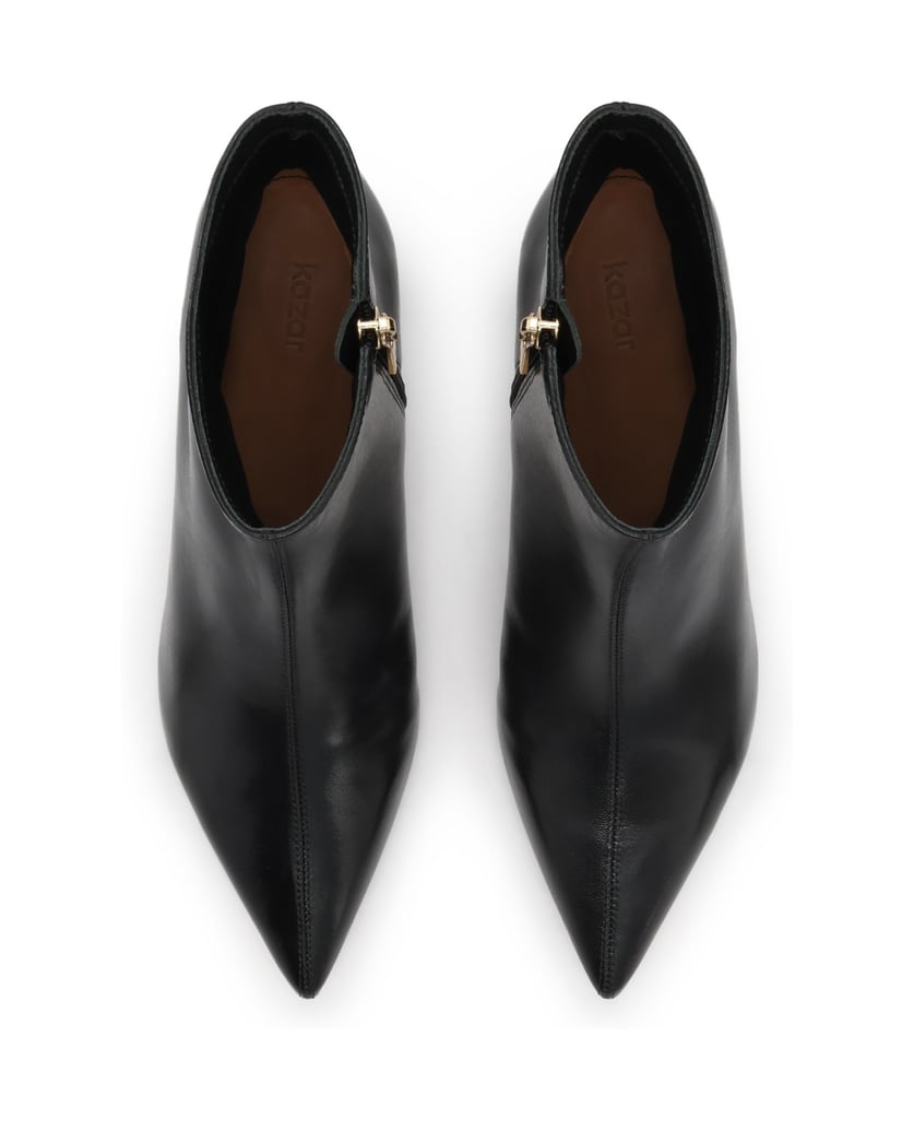 Kazar-Stöckelschuhe-aus-Leder-in-Schwarz-mit-Stöckelabsätzen-und-schmaler-Nase-schwarz