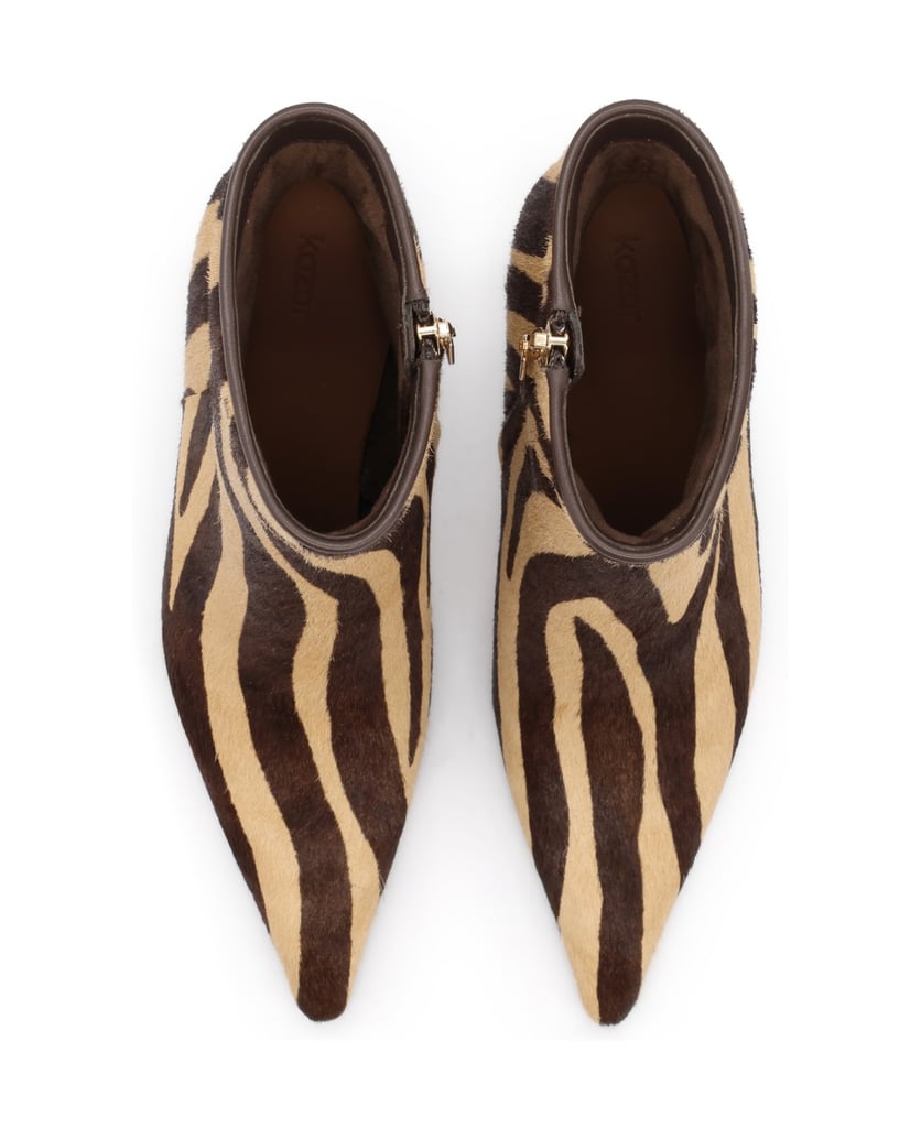 Kazar-Stiefeletten-aus-Leder-mit-Stilettoabsatz-braun