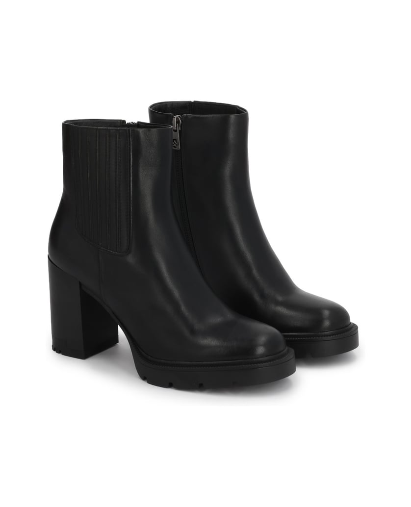 Kazar-Stiefeletten-aus-Leder-in-Schwarz-mit-elastischen-Einsätzen-schwarz