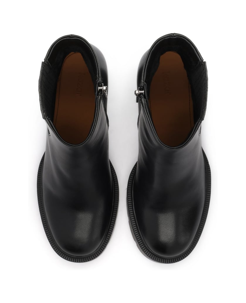 Kazar-Stiefeletten-aus-Leder-in-Schwarz-mit-elastischen-Einsätzen-schwarz