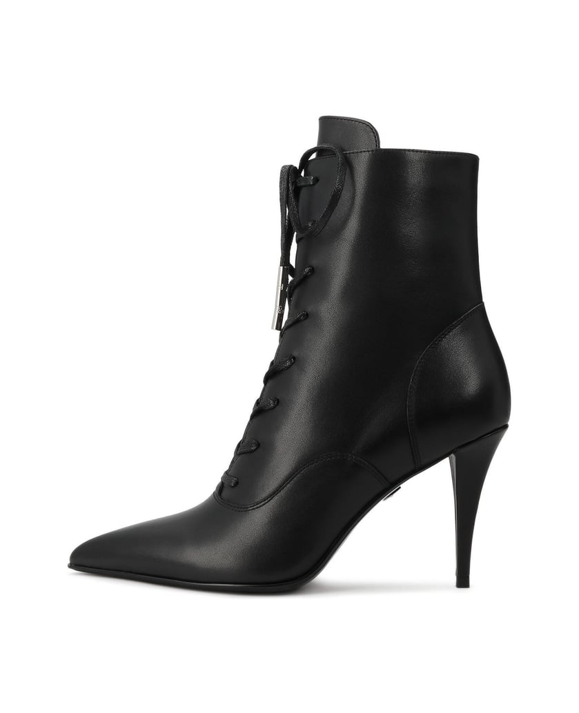 Kazar-Schwarze-Leder-stiefeletten-in-Schwarz-mit-stöckelschuhen-schwarz