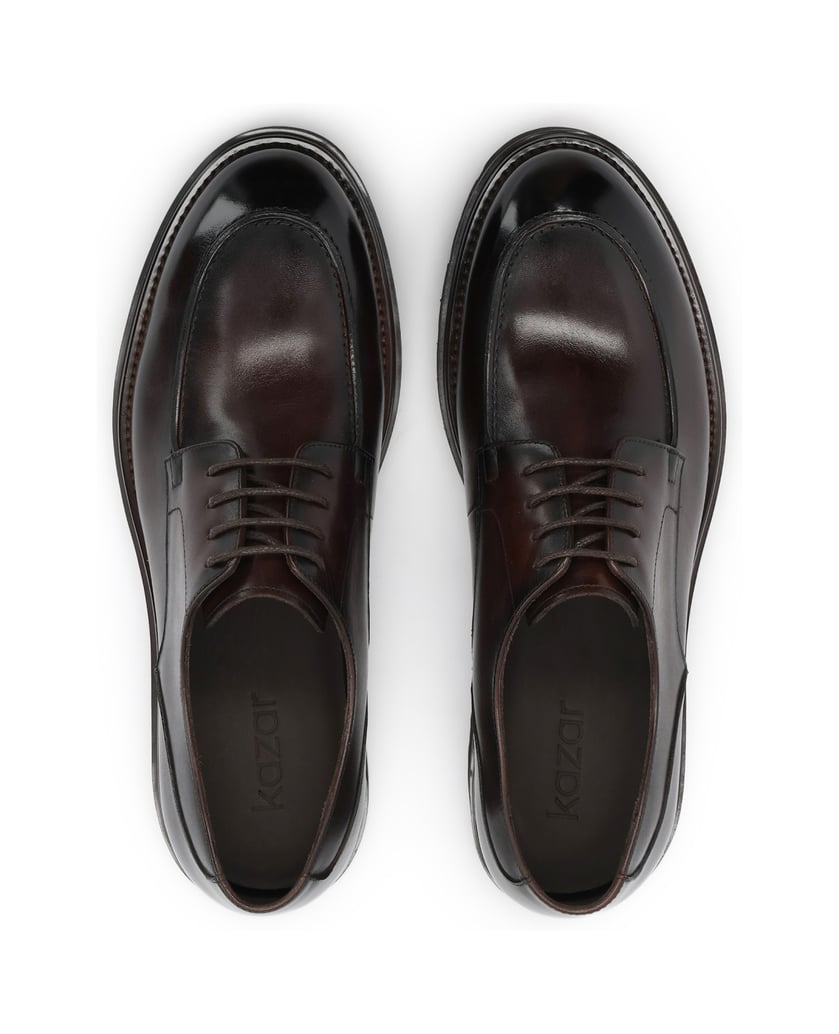 Kazar-Braune-Derby-Schuhe-mit-Treppensohle-braun