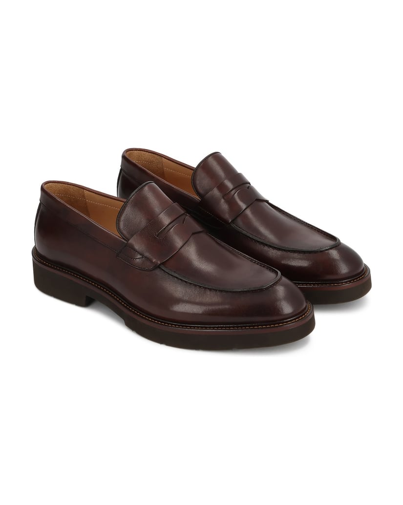 Kazar-Klassische-loafers-aus-naturleder-braun
