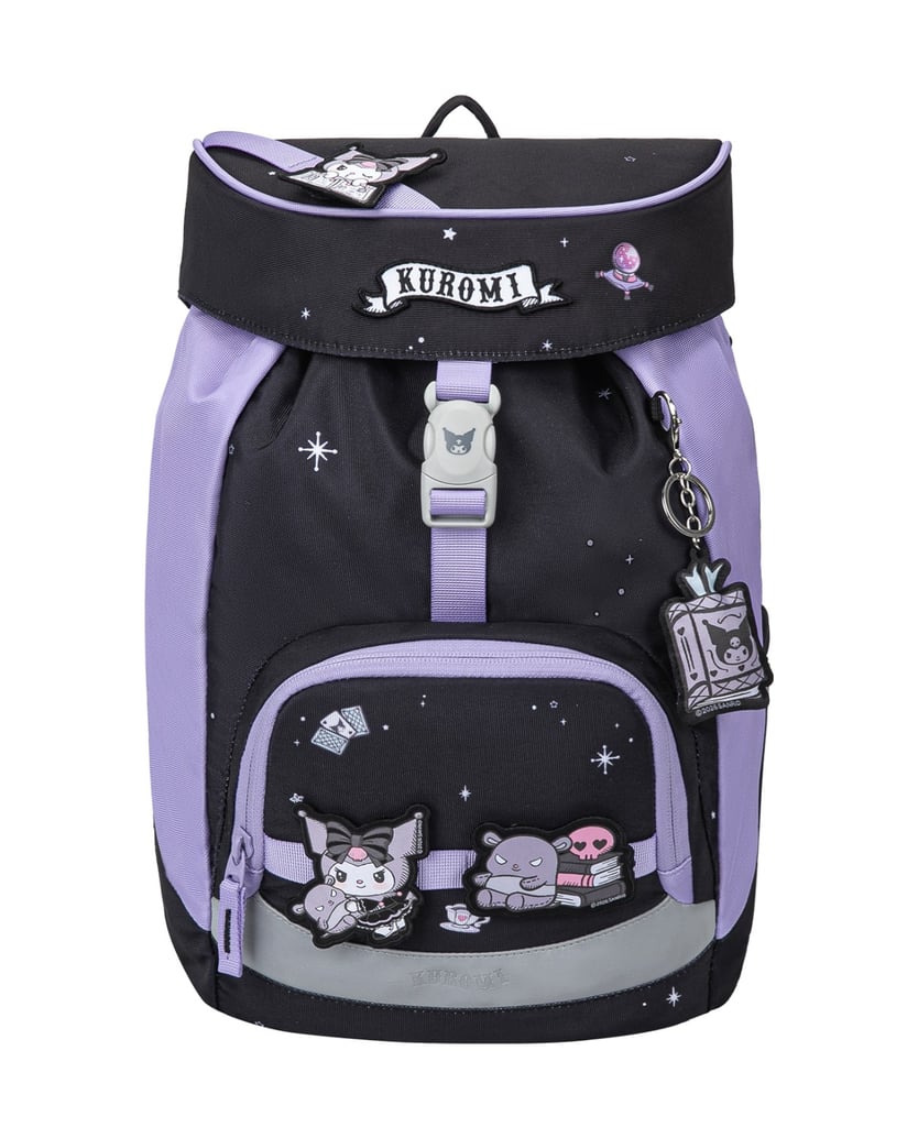 Baagl-Schulrucksack-Set-Airy-Kuromi-Fortune-Dream-5tlg:-Schulrucksack,-Federmäppchen,-Turnbeutel,-Schürze,-Brustbeutel-schwarz