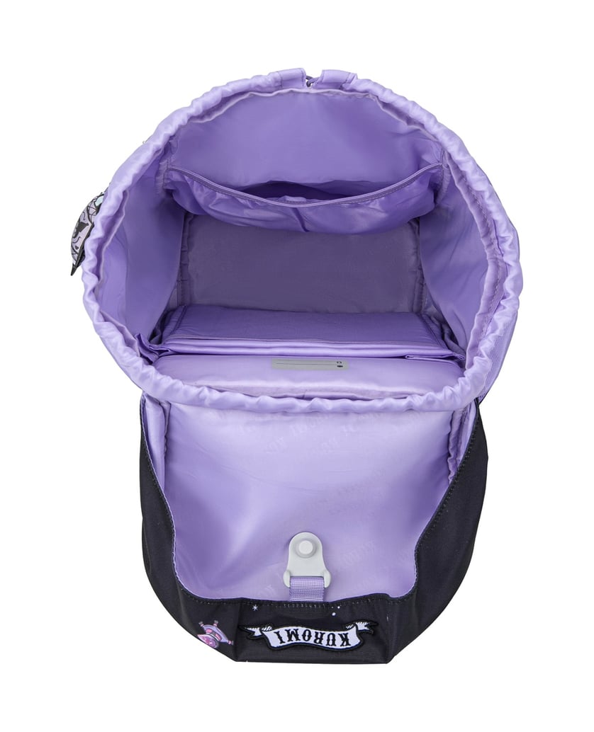 Baagl-Schulrucksack-Set-Airy-Kuromi-Fortune-Dream-5tlg:-Schulrucksack,-Federmäppchen,-Turnbeutel,-Schürze,-Brustbeutel-schwarz