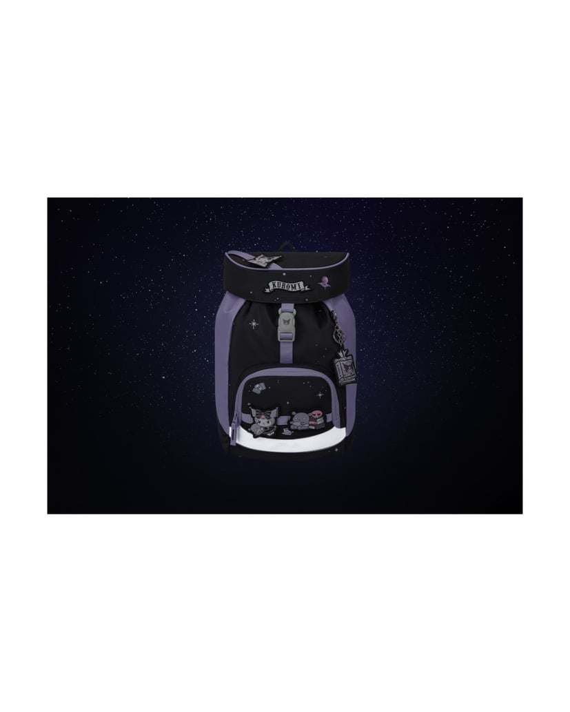Baagl-Schulrucksack-Set-Airy-Kuromi-Fortune-Dream-5tlg:-Schulrucksack,-Federmäppchen,-Turnbeutel,-Schürze,-Brustbeutel-schwarz