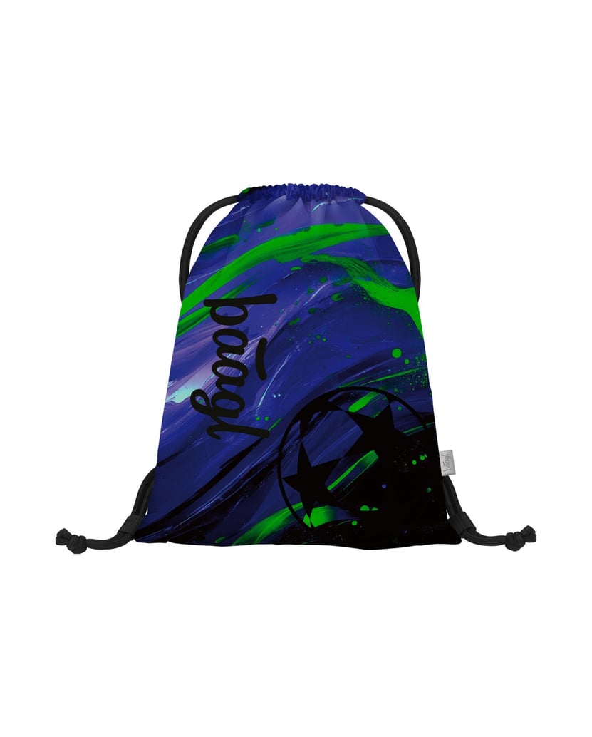 Baagl-Schulrucksack-Set-Core-Football-Champion-5tlg.:-Schulrucksack,-Federmäppchen,-Turnbeutel,-Bauchtasche,-Laptophülle-blau