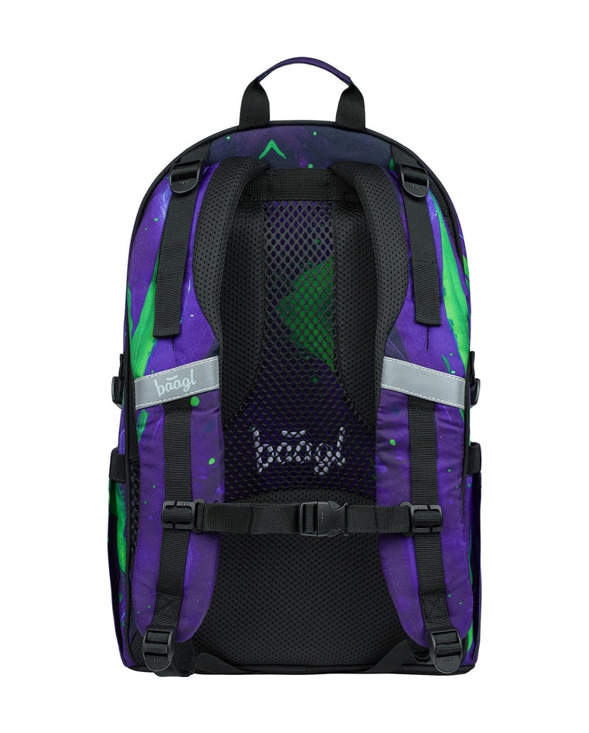 Baagl-Schulrucksack-Set-Core-Football-Champion-5tlg.:-Schulrucksack,-Federmäppchen,-Turnbeutel,-Bauchtasche,-Laptophülle-blau