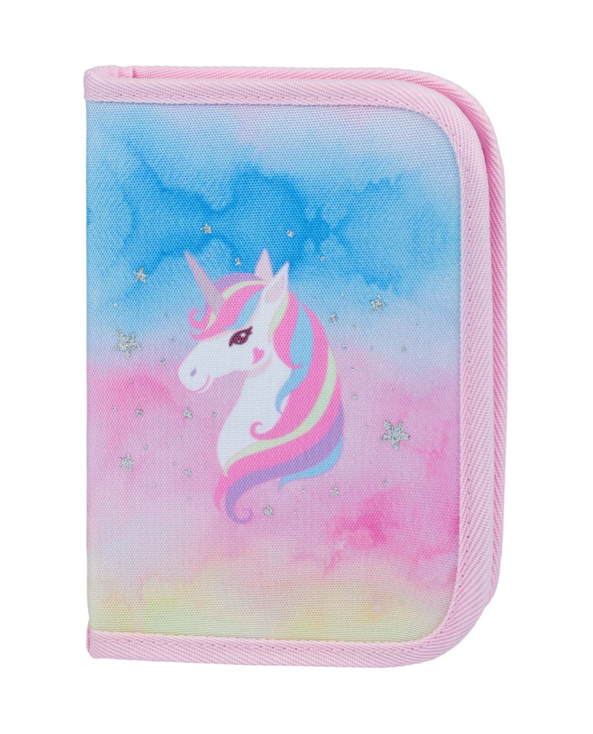 Baagl-Schulrucksack-Set-Airy-Rainbow-Unicorn-5tlg:-Schulrucksack,-Federmäppchen,-Turnbeutel,-Schürze,-Brustbeutel-rosa