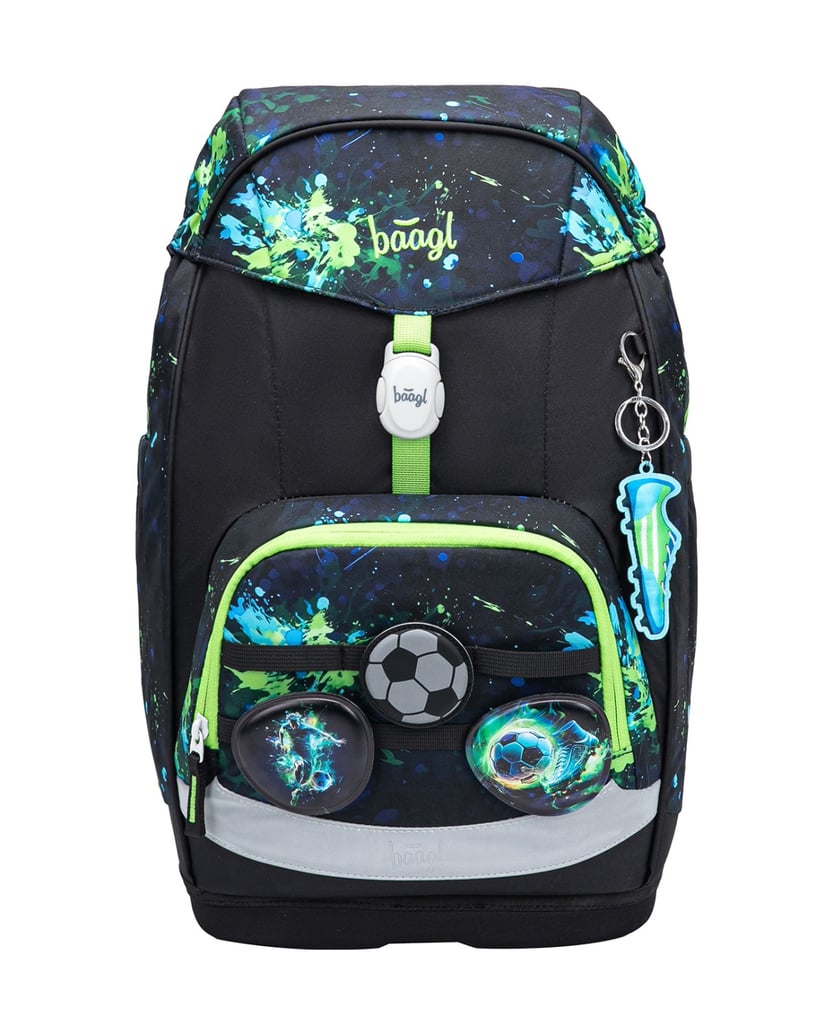 Baagl-Schulrucksack-Airy-Plus-Fußball-schwarz