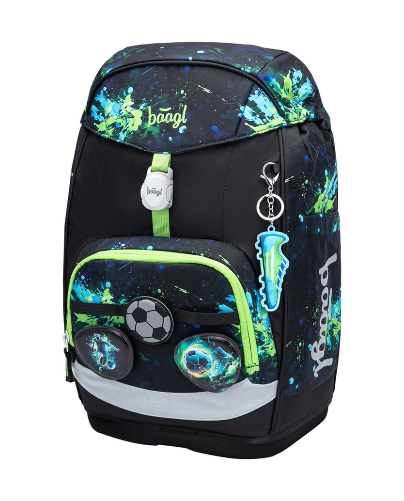 Baagl-Schulrucksack-Airy-Plus-Fußball-schwarz