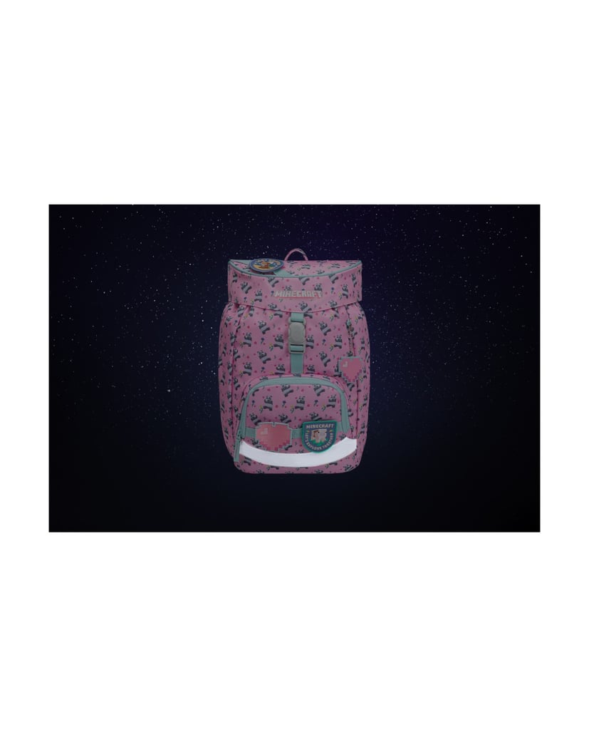 Baagl-Schulrucksack-Airy-Minecraft-Panda-rosa