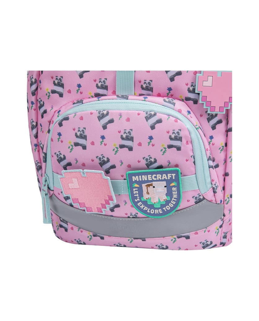 Baagl-Schulrucksack-Airy-Minecraft-Panda-rosa