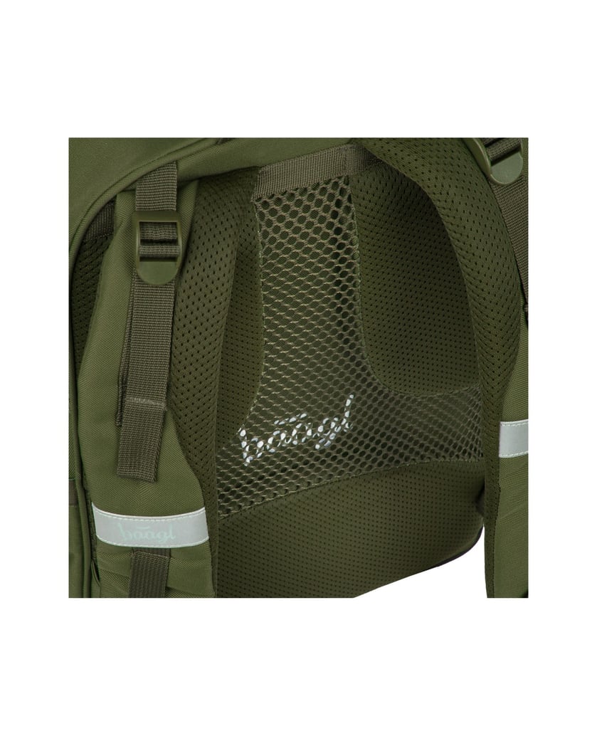 Baagl-Schulrucksack-Skate-Olive-grün