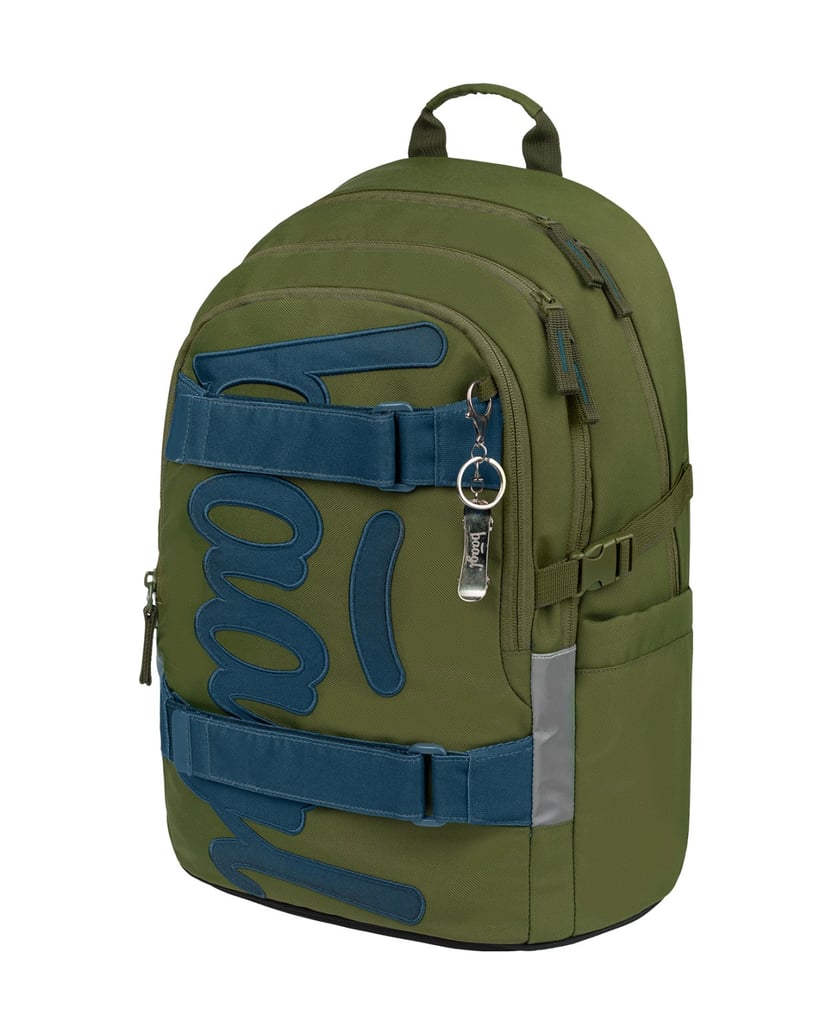 Baagl-Schulrucksack-Skate-Olive-grün