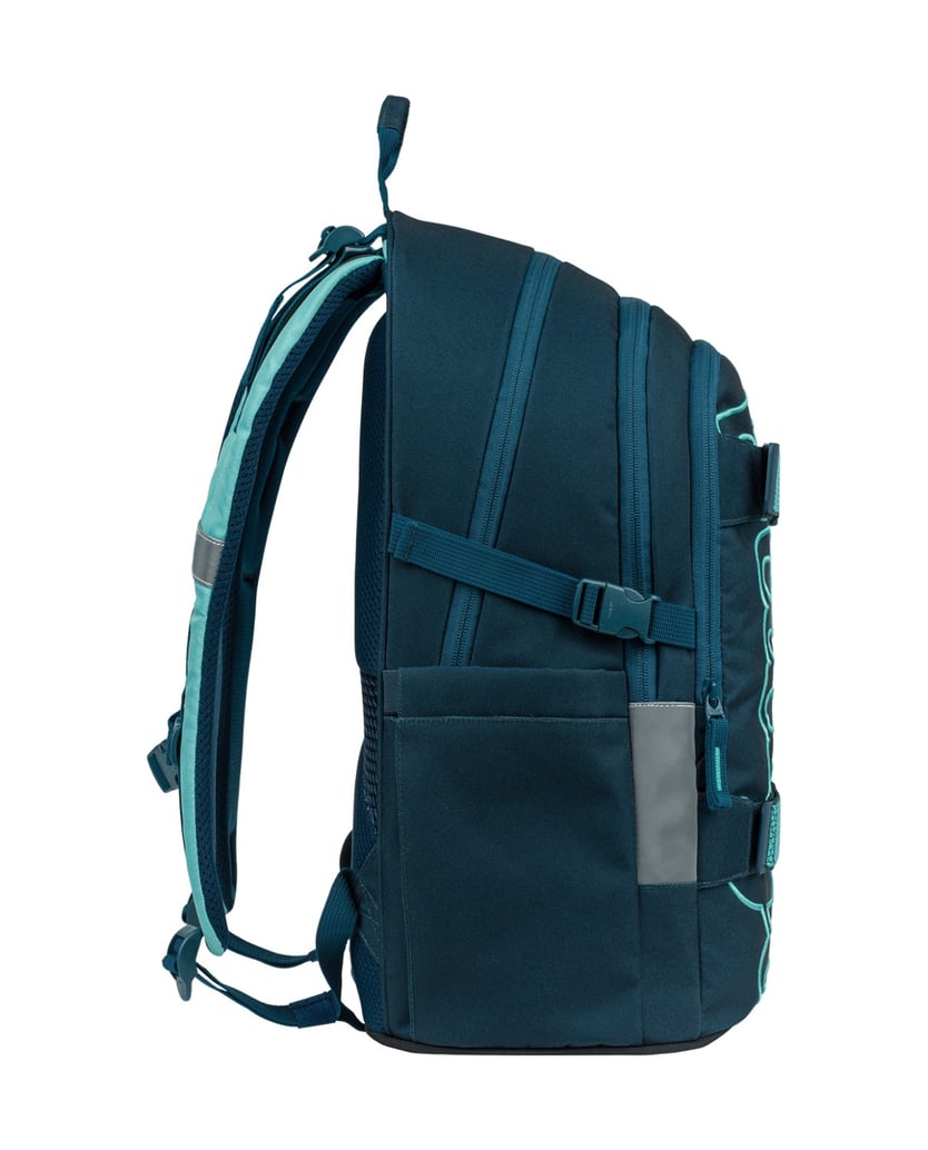 Baagl-Schulrucksack-Set-Skate-Petrol-3tlg.:-Schulrucksack,-Federmäppchen,-Sporttasche-grün