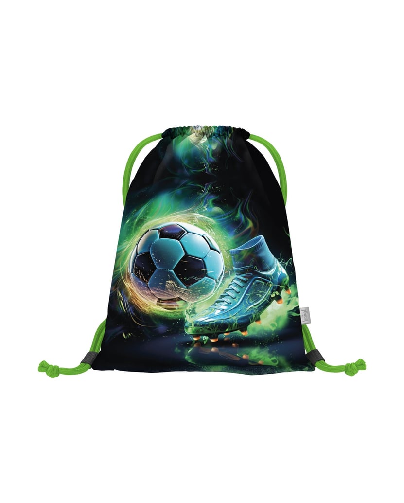 Baagl-Schulrucksack-Set-Airy-Plus-Fußball-5tlg.:-Schulrucksack,-Federmäppchen,-Turnbeutel,-Schürze,-Brustbeutel-blau